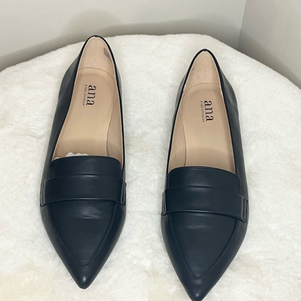 Anna Black Flats Minimalist Loafers